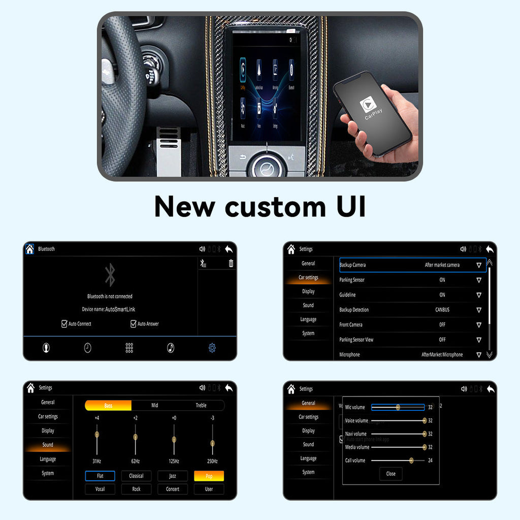 Wireless Apple CarPlay Android Auto Interface for McLaren 12C 650S 625C 675LT 570S 540C 600LT | AirPlay Mirror Link Plug & Play Retrofit(WZML-1)