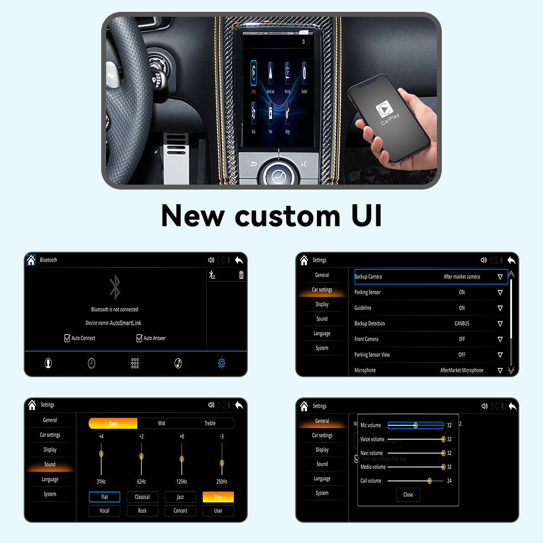 Wireless Apple CarPlay Android Auto Interface for McLaren 12C 650S 625C 675LT 570S 540C 600LT | AirPlay Mirror Link Plug & Play Retrofit(WZML-1)