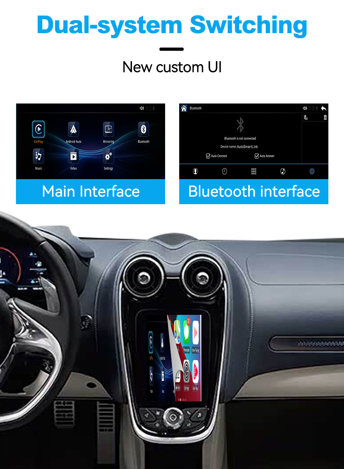 Wireless Apple CarPlay Android Auto Interface for McLaren GT | AirPlay iOS Android Mirror Link Plug & Play Retrofit Module(WZML-2)