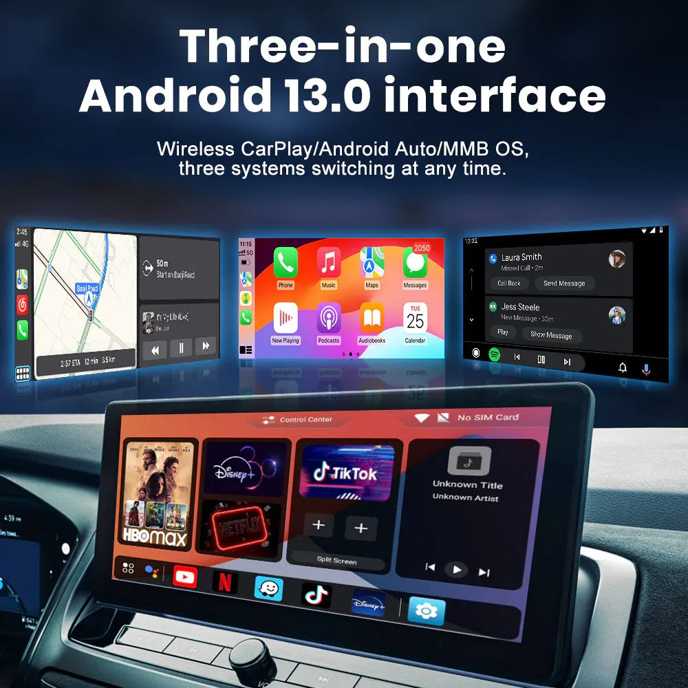 MMB PRO Q2W Ai Box Android 13 Multimedia Wireless Carplay Adapter