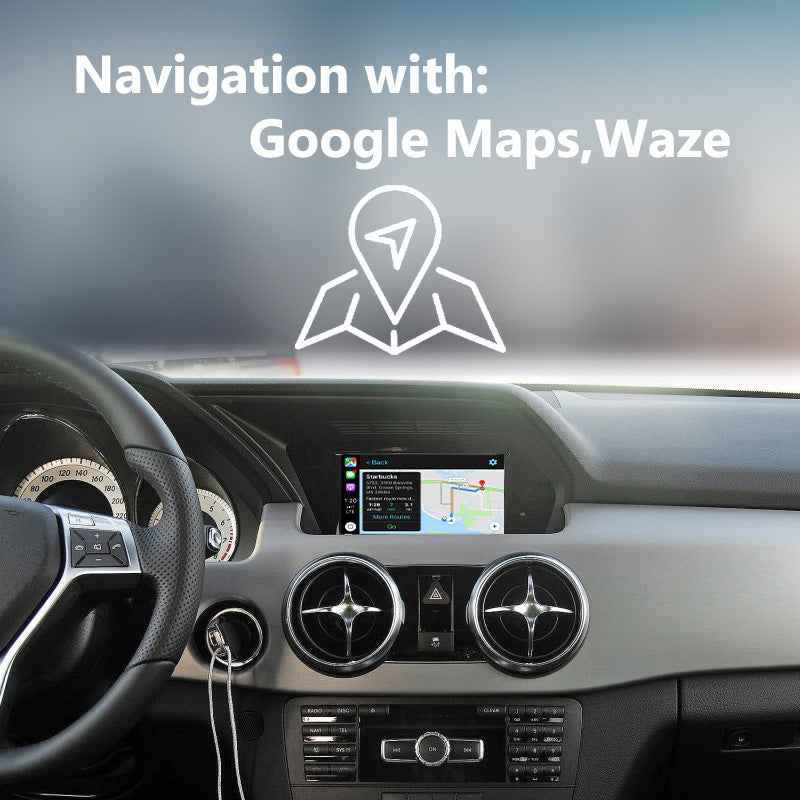Wireless Apple CarPlay Interface for Mercedes-Benz GLK Class X204 NTG4.5 / NTG4.7 (2011-2014) – Android Auto AirPlay Retrofit(WJME-2-GL-1)