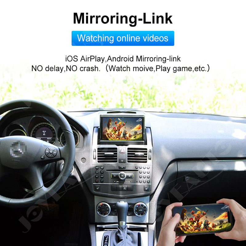Wireless Apple CarPlay Interface for Mercedes-Benz NTG4.0 C / E / SLK Class (2007-2011) – Android Auto AirPlay Retrofit(WZME-3)