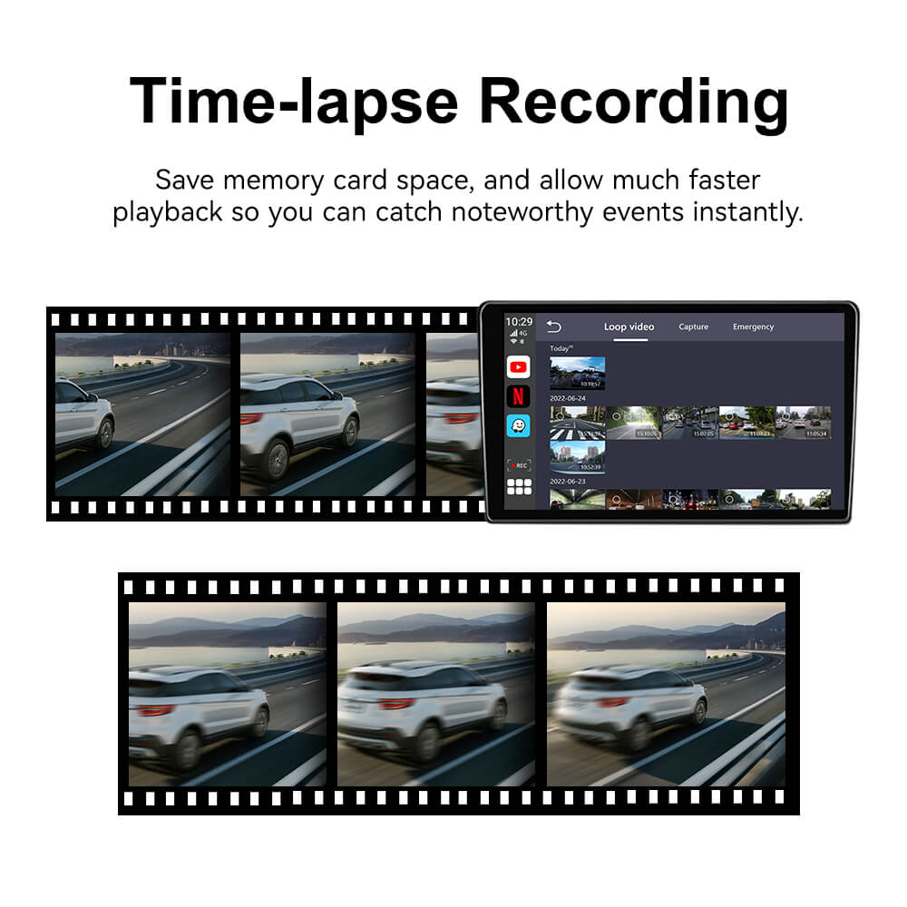 CarlinKit AI Box Dash Cam with Wireless CarPlay & Wireless Android Auto Adapter