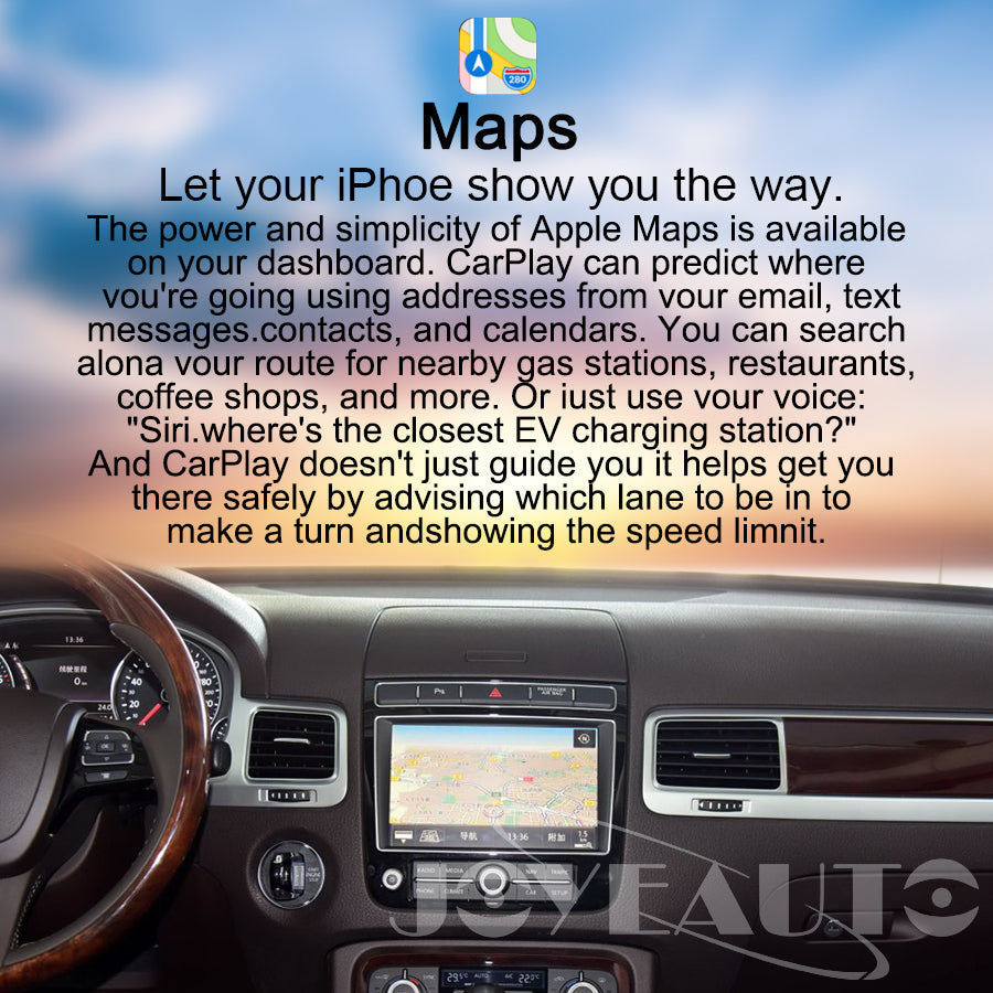 Wireless Apple CarPlay Interface for VW Touareg RCD850 RNS850 8.0 Screen (2010-2017) – Android Auto AirPlay Retrofit(WJVW-2)