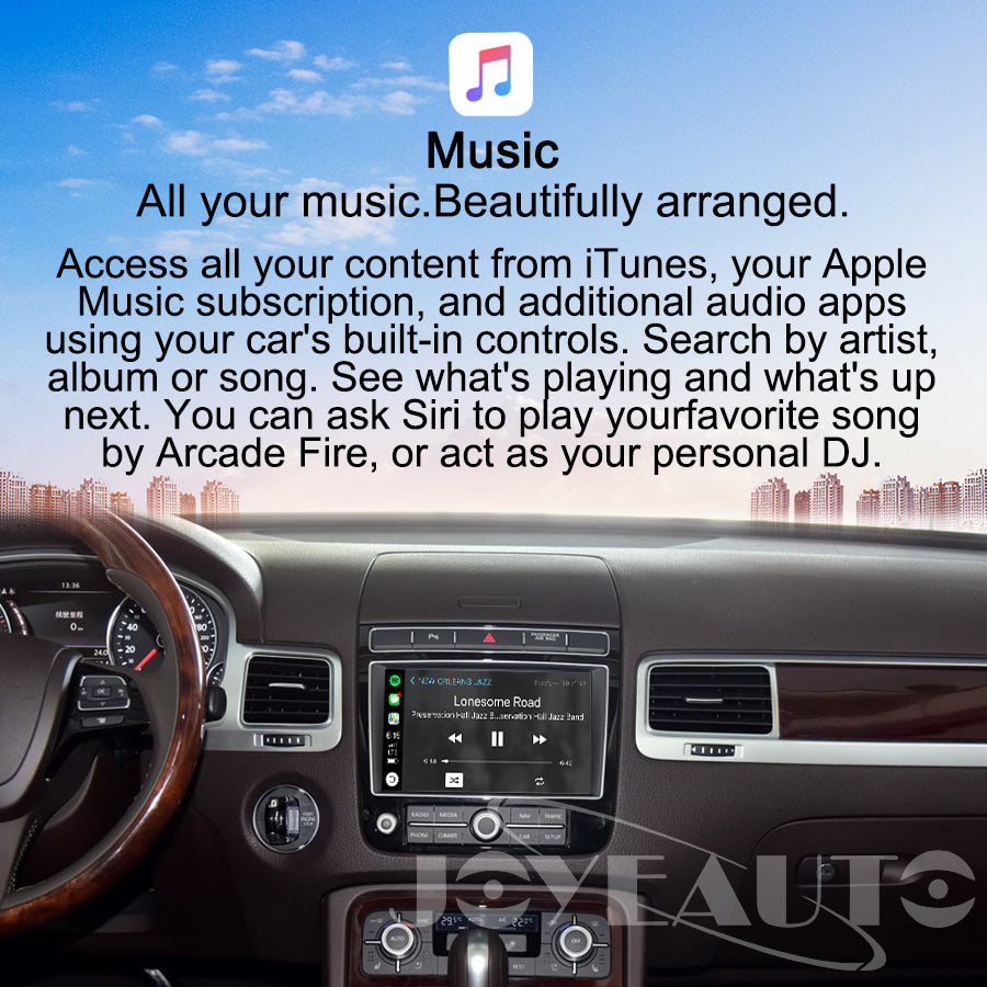 Wireless Apple CarPlay Interface for VW Touareg RCD850 RNS850 8.0 Screen (2010-2017) – Android Auto AirPlay Retrofit(WJVW-2)