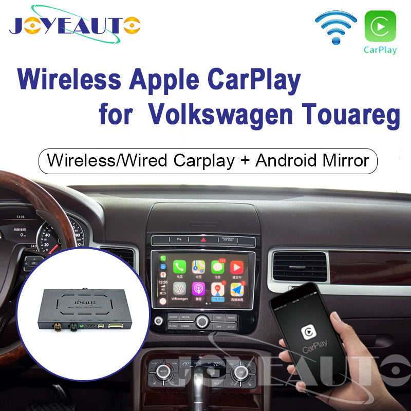 Wireless Apple CarPlay Interface for VW Touareg RCD850 RNS850 8.0 Screen (2010-2017) – Android Auto AirPlay Retrofit(WJVW-2)