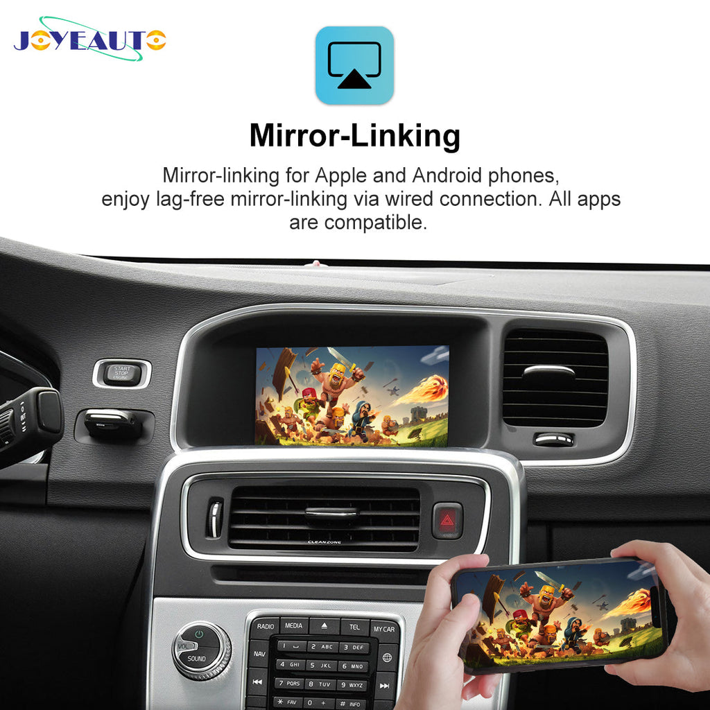 (WJVO-1) JoyeAuto Wireless Apple CarPlay Android Auto Interface for 2014-2019 Volvo S60/XC60/V60/S80/V40 - detail 2