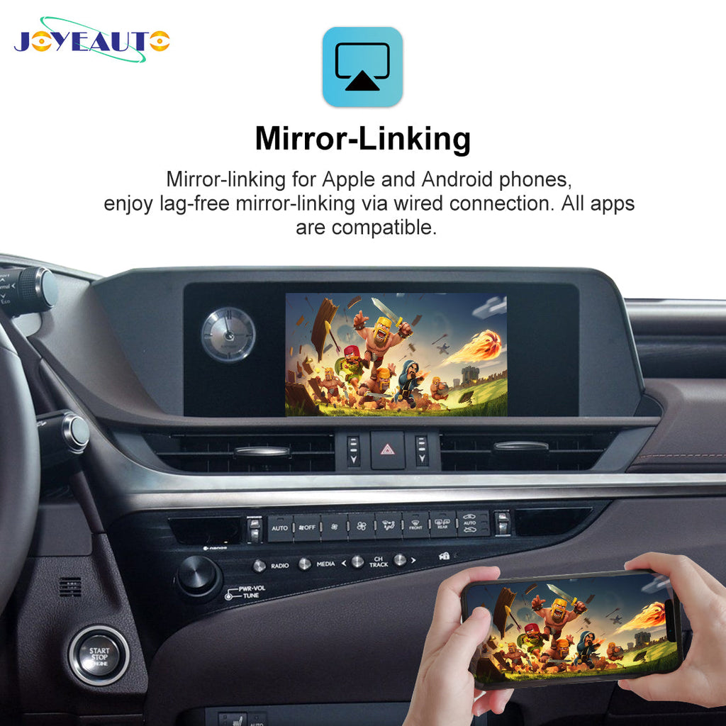 (WJLX-1) JoyeAuto Wireless Apple CarPlay Android Auto Interface for 2016-2020 Lexus ES/NX/RX/UX with touch panel - detail 3