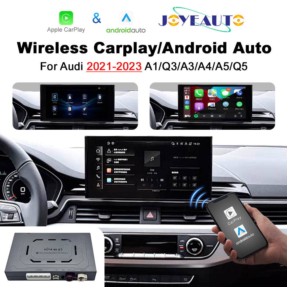 Wireless Apple CarPlay Android Auto Interface for Audi MIB3 2021-2023 | A1 A3 A4 A5 Q3 Q4 Q5 AirPlay HiCar iOS Mirror Link Retrofit(WZAU-7)