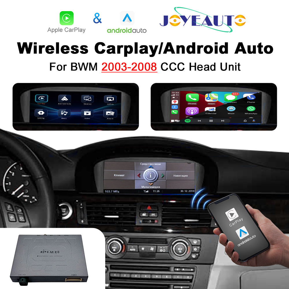 Wireless Apple CarPlay Interface for BMW CCC 8.8 Head Unit (2003-2008) – 1 3 5 6 Series / X5 X6 Android Auto Retrofit(WZBM-4)