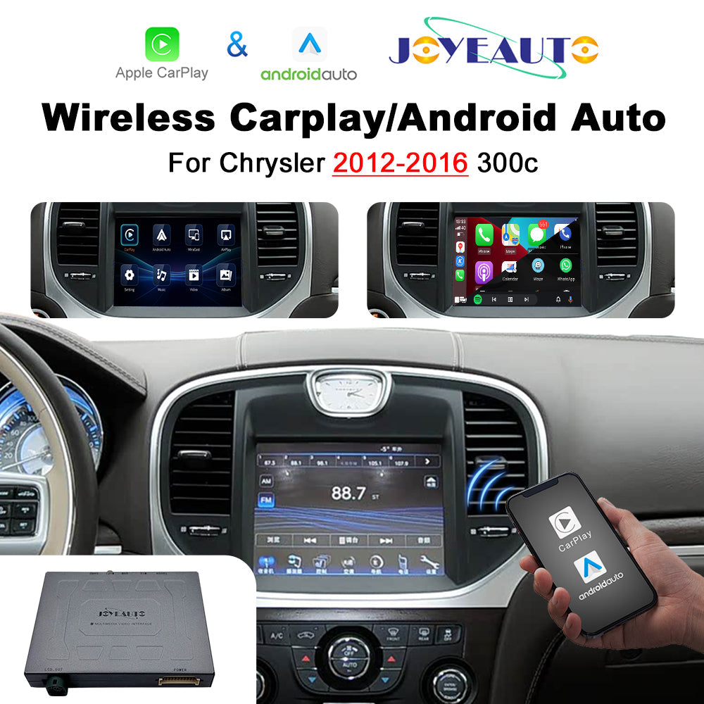 Wireless Apple CarPlay Android Auto Interface for Chrysler 300C 2012-2016 | AirPlay iOS Android Mirror Link Plug & Play Retrofit Module(wzcl-1)