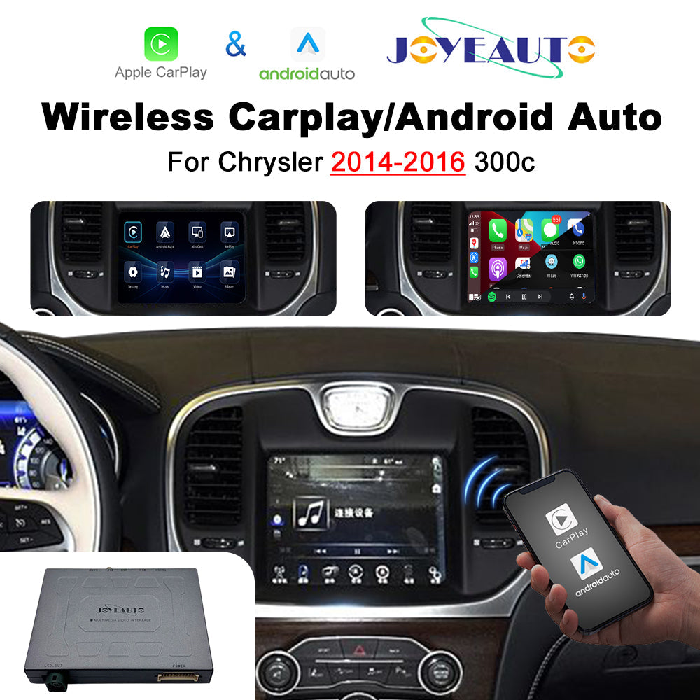 Wireless Apple CarPlay Android Auto Interface for Chrysler 300C 2014-2016 | AirPlay iOS Android Mirror Link Plug & Play Retrofit Module(WZCL-2)