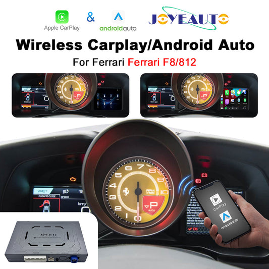 Wireless Apple CarPlay Android Auto Interface for Ferrari F8 812 | AirPlay iOS Android Mirror Link Plug & Play Retrofit Module(WZFR-4)