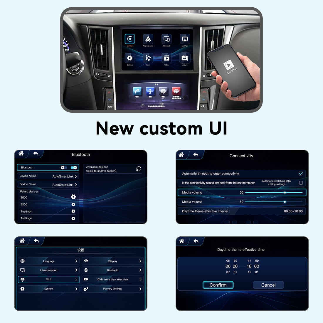 Wireless Apple CarPlay Android Auto Interface for Infiniti Q50 Q60 Q50L QX50 (2015-2019) – AirPlay Mirror Link(WZIN-1)