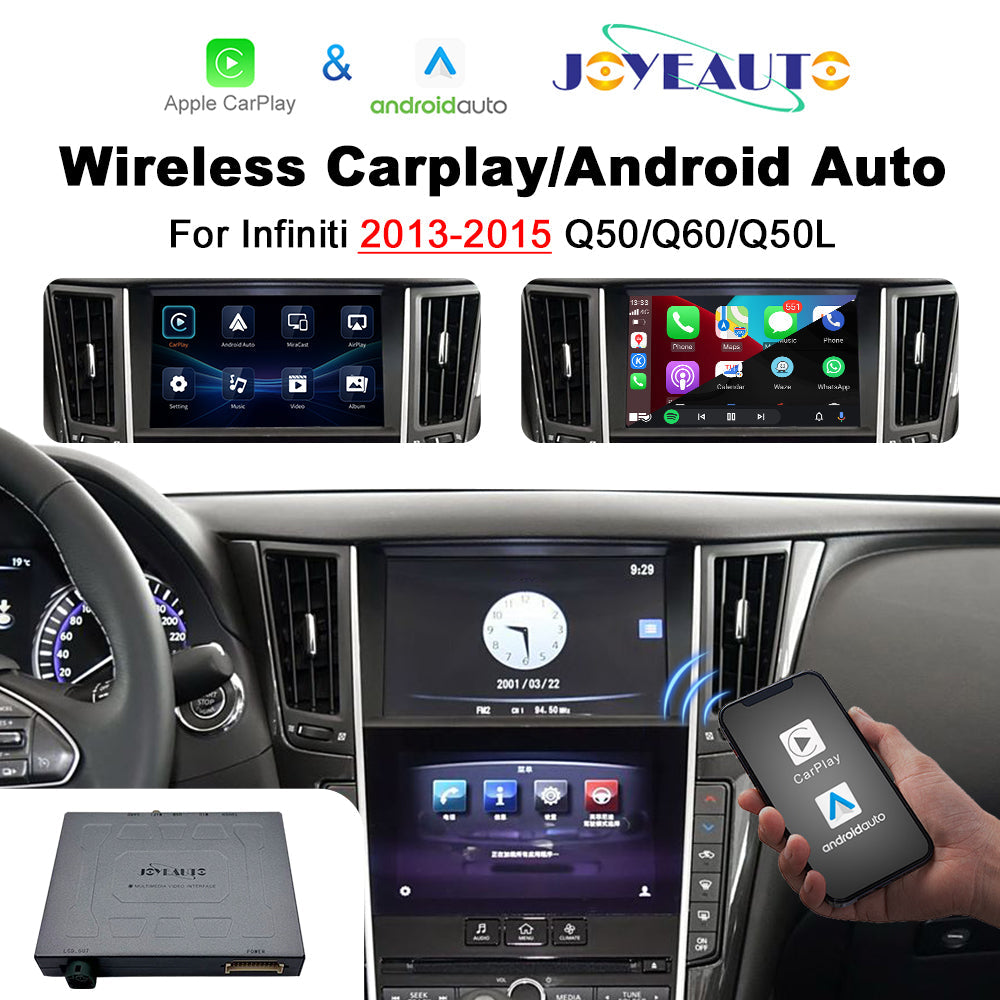 Wireless Apple CarPlay Android Auto Interface for Infiniti 2013-2015 Q50 Q60 Q50L | AirPlay iOS Android Mirror Link Retrofit Module(WZIN-4)