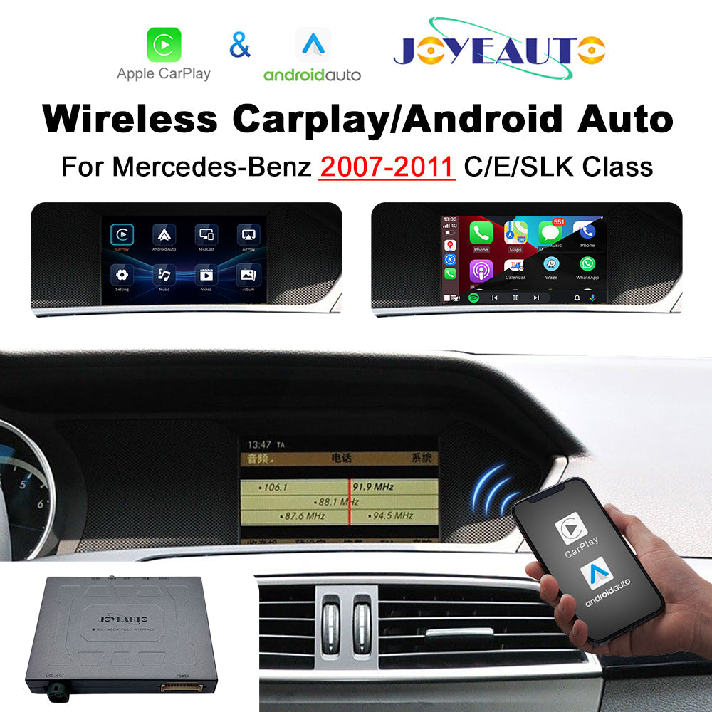 Wireless Apple CarPlay Interface for Mercedes-Benz NTG4.0 C / E / SLK Class (2007-2011) – Android Auto AirPlay Retrofit(WZME-3)
