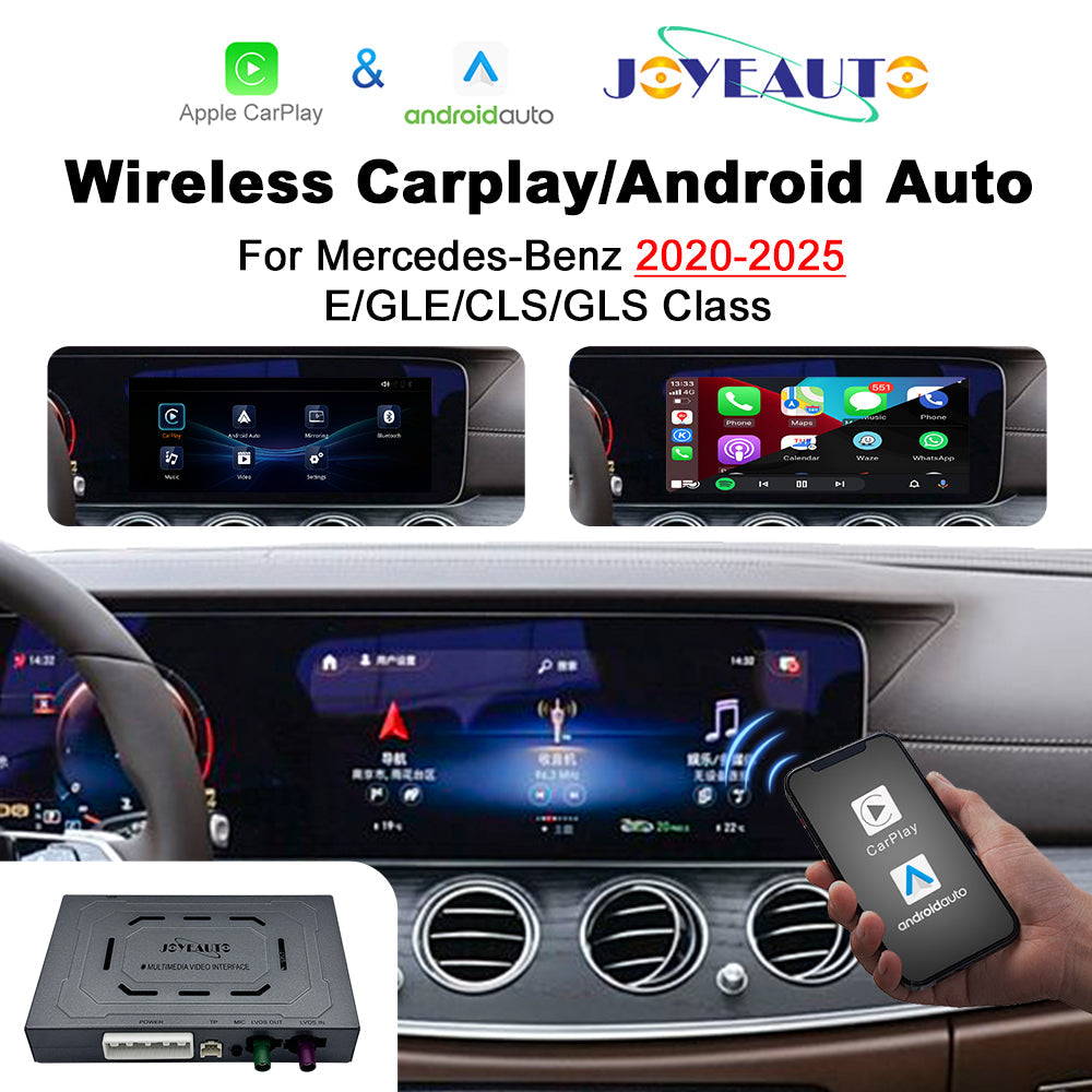 Wireless Apple CarPlay Android Auto Interface for Mercedes-Benz NTG6.0 2020-2025 | A B C E GLA GLB GLC GLE GLS CLS Class 10.25 12.3 Inch Screen(WZME-5)