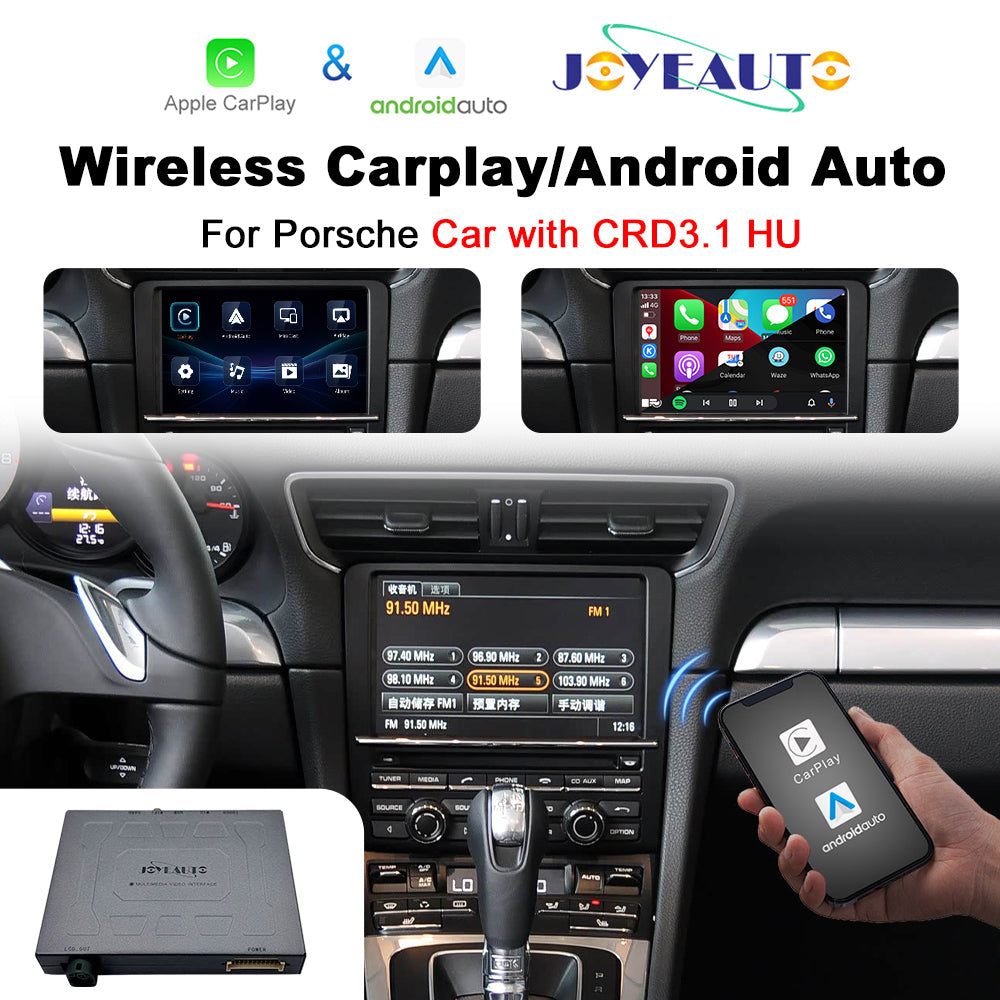 Wireless Apple CarPlay Interface for Porsche CDR CRD3.1 CRD+ (2003-2009) – AirPlay & Android Auto(WZPO-3)
