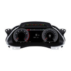 Joyeauto 12.3-inch Linux digital instrument cluster front view for Audi A4 (2009-2012), featuring a high-resolution virtual cockpit display, wireless CarPlay, Android Auto, real-time vehicle information, and modern digital dashboard design.