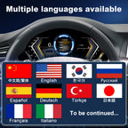 Joyeauto 12.3-inch Linux LCD digital instrument cluster for BMW 5 Series F10 F11 F07, 6 Series F12 F13, 7 Series F01 F02 F03 F04, and X3 X4 X5 X6 models with multi-language support, wireless CarPlay, phone mirroring, and customizable virtual cockpit display.