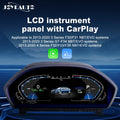 Joyeauto 12.3-inch Linux LCD digital instrument cluster for BMW 3 Series F30 F31 F34 and 4 Series F32 F33 F36, featuring wireless CarPlay, phone mirroring, virtual cockpit display, and modern digital dashboard upgrade.