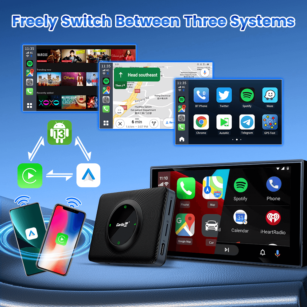 Carlinkit QCM6125 3-in-1 System Carplay Ai Box AEBOX 8g+128g