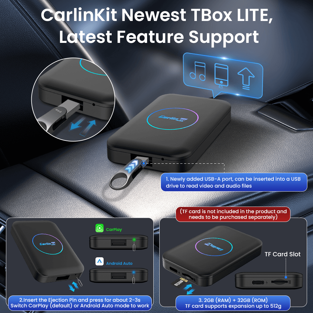 Carlinkit Tbox Lite Ai Box Carplay & Android Auto For Car Streaming