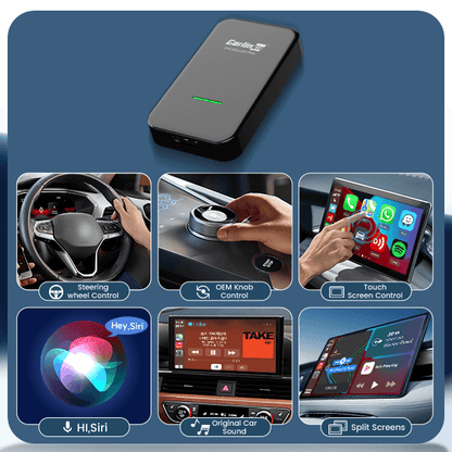 CarlinKit 3.0 U2W Plus Wireless Carplay Adapter for OEM Factory Wired Carplay Car