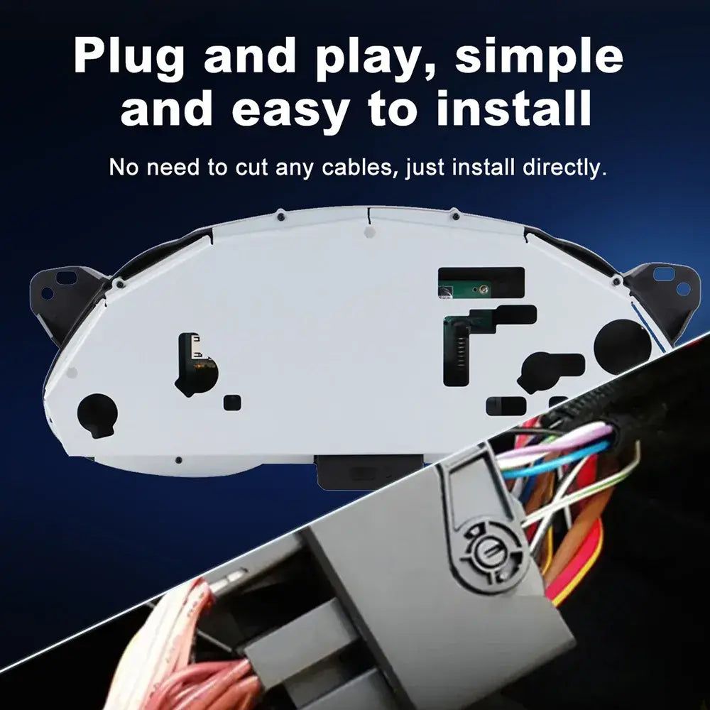 Joyeauto 12.3 inch Linux LCD Instrument Cluster for Audi A4 2013-2016 featuring plug and play installation, OEM wiring harness connection, Wireless CarPlay, AirPlay and digital dashboard cockpit retrofit