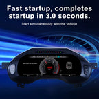 Joyeauto 12.3 inch LCD Digital Instrument Cluster for Audi A6 and A7 2013-2018 featuring fast 3 second startup, Wireless CarPlay and AirPlay cockpit display