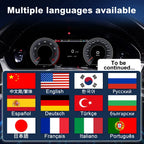Joyeauto 12.3 inch LCD Digital Instrument Cluster for Audi A6 and A7 2013-2018 with multi-language support, Wireless CarPlay and AirPlay cockpit system