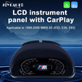 Joyeauto 10.25-inch Linux LCD Digital Instrument Cluster for BMW 5 Series E39 and BMW X5 E53 (1999-2006), featuring a modern virtual cockpit display, multiple driving modes, OEM-style retrofit design and Linux-based digital dashboard upgrade.