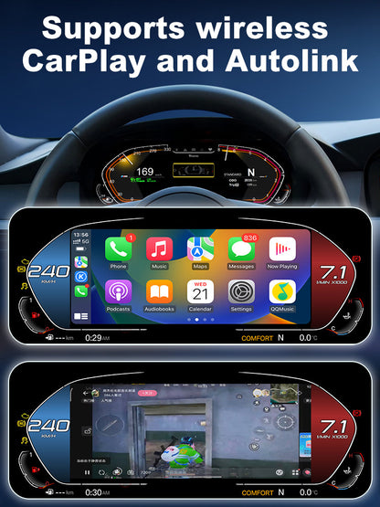 Joyeauto 10.25″ Linux Digital Instrument Cluster for BMW 5 Series E60/E61 (2003-2009) & X5 E70 (2006-2013) | Wireless CarPlay & Android Auto | Virtual Cockpit Retrofit