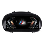 Joyeauto 10-inch Linux LCD Digital Instrument Cluster for BMW 1 Series E87 (2004-2011) with CCC and CIC systems, standalone product image featuring a modern digital dashboard, customizable gauges, real-time vehicle information display, Wireless CarPlay, phone mirroring and OEM-style Linux virtual cockpit retrofit design.