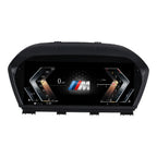Joyeauto 10-inch Linux LCD Digital Instrument Cluster for BMW 1 Series F20/F52, BMW 2 Series F22/F45, BMW X1 F48 and BMW X2 F39 (2013-2022), standalone product image featuring a modern digital dashboard with customizable gauges, real-time vehicle information display, Wireless CarPlay, phone mirroring and OEM-style Linux virtual cockpit retrofit design.