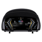 Joyeauto 10-inch Linux LCD Digital Instrument Cluster for BMW X1 E84 (2006-2013), standalone product image featuring a modern digital dashboard with customizable gauges, real-time vehicle information display, Wireless CarPlay, phone mirroring and OEM-style Linux virtual cockpit retrofit design.
