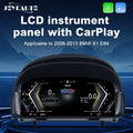 Joyeauto 10-inch Linux LCD Digital Instrument Cluster for BMW X1 E84 (2006-2013), featuring a modern virtual cockpit display with Wireless CarPlay, phone mirroring, customizable dashboard layouts and OEM-style Linux retrofit integration.