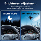 Joyeauto Wireless CarPlay LCD Instrument Cluster for Mercedes-Benz W205 C-Class and GLC X253 featuring automatic brightness adjustment with day mode and night mode display, digital dashboard upgrade and virtual cockpit functionality