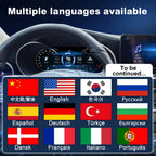 Joyeauto Wireless CarPlay LCD Instrument Cluster for Mercedes-Benz W205 C-Class and GLC X253 with multi-language support, digital dashboard upgrade and virtual cockpit display