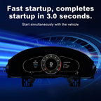 Joyeauto 12.3-inch Linux LCD Digital Instrument Cluster for Porsche Cayenne 955 (2002-2010) featuring ultra-fast 3-second startup time, digital virtual cockpit display, OEM-style integration, Wireless CarPlay, Android Auto and Linux operating system retrofit.