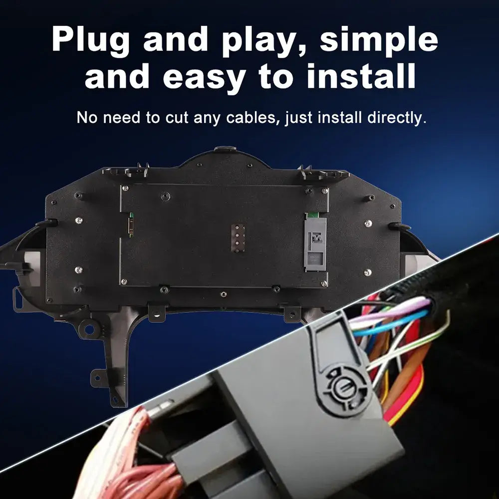 Joyeauto 12.3-inch Linux LCD Digital Instrument Cluster for Porsche Panamera 970 (2010-2016) featuring plug-and-play installation, factory-style wiring harness, Wireless CarPlay, Android Auto and Linux virtual cockpit retrofit.