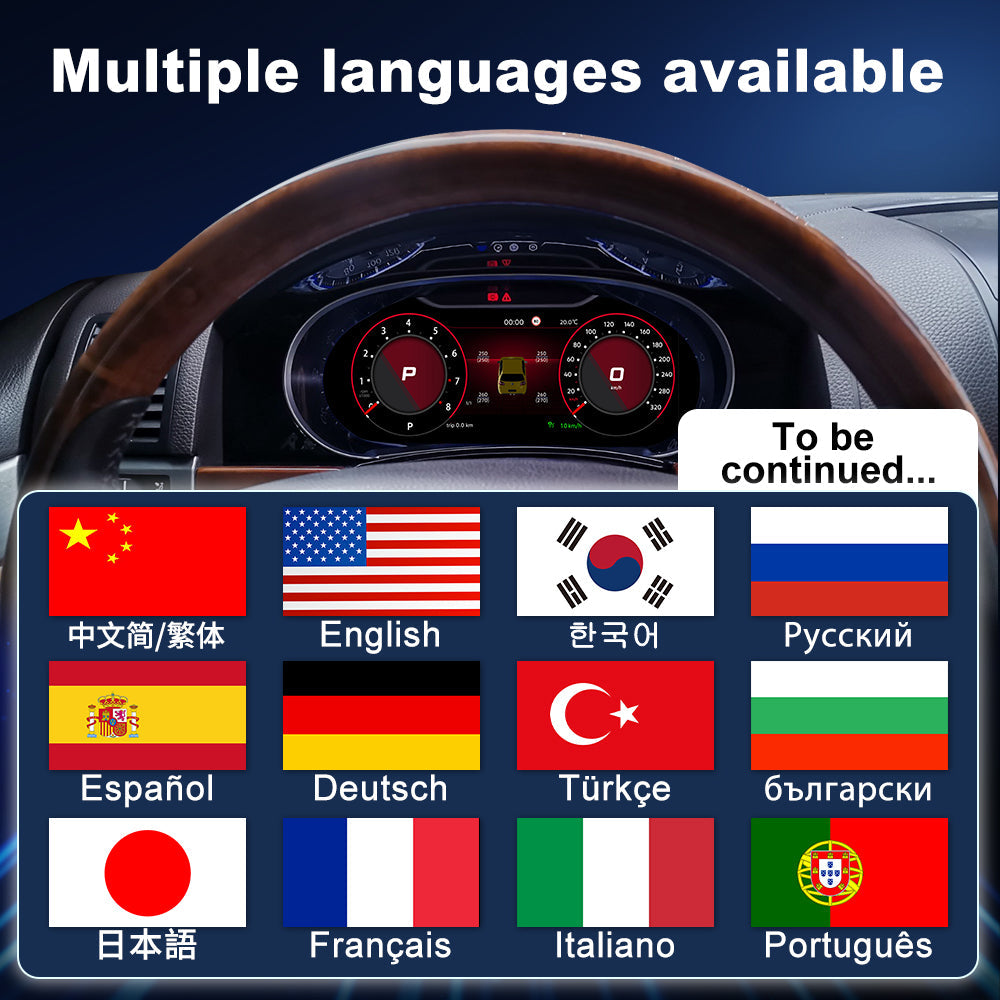 Joyeauto Premium Digital Cluster for VW Touareg 7L 2003-2010 with multi-language support, Linux system, Wireless CarPlay and digital cockpit display upgrade