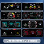 Joyeauto Premium Digital Cluster for VW Touareg 7L 2003-2010 featuring 9 customizable UI themes, Linux system, Wireless CarPlay and digital cockpit display