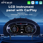Joyeauto Premium Digital Cluster for VW Touareg 7L 2003-2010 featuring Linux system, Wireless CarPlay and full digital cockpit display upgrade