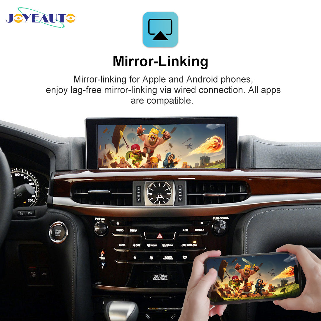 (WJLX-3) JoyeAuto Wireless Apple CarPlay Android Auto Interface for 2014-2020 Lexus with Joystick Controls car - detail 3