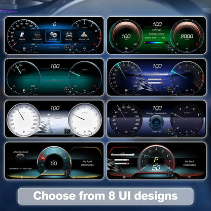 Joyeauto 12.3″ Linux Digital Instrument Cluster for Mercedes-Benz E-Class W212/S212 (2009-2016) & C207/A207 (2009-2017) | Wireless CarPlay & Android Auto | Virtual Cockpit Retrofit(WZLCD-ME04)