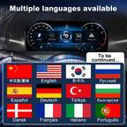 Joyeauto 12.3-inch Linux LCD digital instrument cluster for Mercedes-Benz E-Class W212 with multi-language support and wireless CarPlay