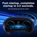 Joyeauto 12.3-inch Linux LCD digital instrument cluster for Mercedes-Benz Vito W447 with 2-second fast startup and wireless CarPlay support