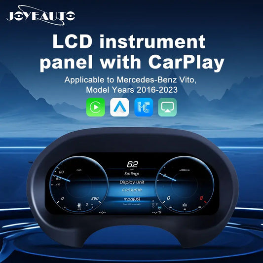 Joyeauto 12.3″ Linux Digital Instrument Cluster for Mercedes-Benz Vito W447 (2016-2023) | Wireless CarPlay & Android Auto | Virtual Cockpit Retrofit(WZLCD-ME05)
