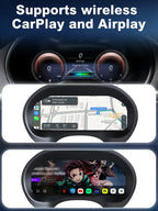 Joyeauto 12.3-inch Linux LCD digital instrument cluster for Mercedes-Benz Vito W447 with wireless CarPlay, AirPlay, and Android Auto support
